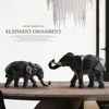 Elephant figurine 2 set resin for home office el decoration tabletop animal modern craft India white Elephant statue decor T200219v