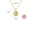 European Fashion Noble Lady s925 Silver Pendant Necklace Women Luxury Brand Hand Inlaid 3A Zircon Plated 18k Gold Necklace Charm Sexy Female Collar Chain Jewelry