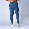 Męskie spodnie Japan UK Sky Blue Zippel Pocket Sport Running Men Joggers kulturystyki