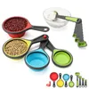 Utensili da forno Set di tazze dosatori in silicone colorati pieghevoli Utensili da cucina per cottura