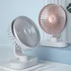 Ny Mini Fan Portable DC 5V USB -uppladdningsbar stark vind liten bord tyst fläktljudlös oscillerande skrivbordskylande fan355r