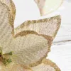 Fiori decorativi Glitter Fiore di stoffa Lucido Simpatico ciondolo di simulazione per le vacanze Natale Ornamenti a goccia