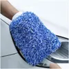 Araba sünger yumuşak emici eldiven yüksek yoğunluklu temizlik tra kolay detaylandırma mikrofiber delilik yıkama eldiven bezi 1 damla teslimat m dhvk2