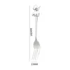 Dinnerware Sets 1Pc Children Stainless Steel Cutlery Cute Cartoon Bear Tableware Dining Western Spoon Fork Knife Kitchen Utensils