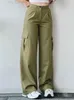 Women's Pants Capris Y2K Women Vintage Cargo Pants Streetwear Techwear Korean Harajuku Parachute Pants Beige Sweatpants Wide Leg Joggers Trousers L231129