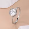 Eheringe 1CT 2CT Round Bubble Bezel Set Ring für Damen 925 Sterling Silber vergoldet 18K Gold mit GRA Verlobung 231129