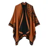 Schals Luxus Marke Ponchos Mantel Kaschmir Schals Frauen Winter Warme Tücher und Wraps Pashmina Dicke Capes Decke Femme Schal 231128