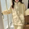 Sexy Pyjamas Flanell Pyjamas für Frauen Nachthemd Ausgefallene Hosen Warme Winte Nachtwäsche Plus Größe Set Förderung Hause Anzug 231129