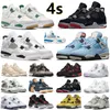 Hommes Femmes Chaussures de basket Jumpman 4 4S Sneaker Black Cat Bred Military Fire Red Sail White Oreo Pure Money Dark Mocha University Trainers Sports Sneakers