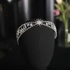 Bröllopshår smycken barock lyxig kristallstjärna pannband krona strass hårband för kvinnor bling brud tiara hår krona bröllop huvudtillbehör 231128
