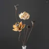 Decorative Flowers Natural Dried Artificial Crafts Lotus Flower Bouquet Wedding Marriage Decorations Christmas Home Boho Table Decor