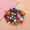 Bolas de artesanato de glitter colorido pompom bolas peludas pom pom poms pompones diy suprimentos artesanais