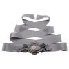 Bride, pregnant woman sweet pearl flower combination patchwork waist belt wedding dress long dress decoration waist cover