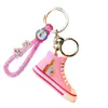 Wholesale Bulk Anime Car Keychain Charm Pink Sneakers Accessories Key Ring Cute Couple Students Personalized Creative Valentine's Day Gift DHL