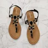 Sandals 2023 Summer Fashion Women's Sandals Rhinestone Decoration Simple and Comfortable Casual Button Women's Sandals Sandalias De Mujer 231129