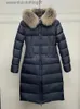 Piumino da donna Parka Piumino staccabile in pelliccia di procione da donna addensato caldo giacca lunga con cappuccio cintura moda coreana inverno nuovo 2023 L231129