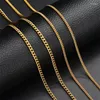 Цепи LETAPI, модное ожерелье-цепочка Фигаро для мужчин, панк-серебристый цвет, длинные ювелирные изделия в стиле хип-хоп, подарок