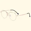 Солнцезащитные очки рамы моды чистые титановые очки рама ретро круглый литературный женский плоский зеркальный металл с миопией FrameFashion