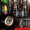 Designer Ri mliles Luxe horloges Automatisch mechanisch horloge Richa Milles Zwitsers uurwerk Saffierspiegel Geïmporteerde rubberen horlogeband Heren sportmerkhorlogesAJS6