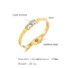 Braccialetto 6MM Bracciale in acciaio inossidabile di lusso per donna Regalo semplice per gioielli da sposa con zirconi cubici da donna