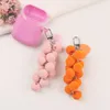 Keychains Creative Fruit Grape Keychain Plush Bag Hanger Pompom Ball Cars Trinket Key Chain For Girl Handtas Keyring Gift Accessories