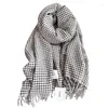 Scarves British Preppy Style Plaid Cashmere Scarf For Women Fashion Winter Warm Shawl Bufanda Neckerchief Female Echarpe Pashmina Wraps