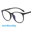 Lunettes de soleil 2023 mode unisexe Transparent cadre Vintage lunettes rondes grand Anti Blue-Ray plaine pour femmes hommes