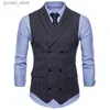 Gilet da uomo Gilet da lavoro per uomo Primavera/Autunno Giacca senza maniche Gilet stile Inghilterra casual Q231129