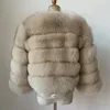 Fourrure femme fausse fourrure KEJINYUAN hiver femme réel manteau de fourrure de renard manteaux pour femmes vestes naturelles gilet en cuir chaud 231129