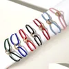 Charm Bracelets Fashion 316L Stainless Steel Trinity Ring String Bracelet Three Rings Hand Strap Couple For Women And Men Jelry Famo Dhzrw