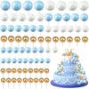 Cake Tools 120st Balls Cake Topper Set Cupcake Insert Decoration Ball DIY Cake Baking Decoration Accessories For Birthday Wedding Party 231129