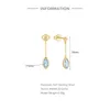 Boucles d'oreilles pendantes Aide en argent Sterling 925, bleu violet, goutte d'eau, pompon en Zircon pour femmes, boucles d'oreilles en or 18 carats, cadeau de fête fin