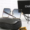 Mens Women Designer Sunglasses Luxury Channel Glasses Fashion Eyewear Diamond Square Sunshade Crystal Shape Sun Full Package Chanels Chanele Lunette 0FL0