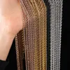 2mm 3mm Twist Chain Gold Plated Stainless Steel Necklace Rope Chain Necklace