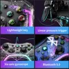 Gamecontrollers Joysticks Schakelaar gamehandgreep schakelaar pro transparante lichtgevende RGB Android-telefoon 231128