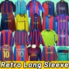 Långärmad retro Barcelona Soccer Jerseys Barca Xavi Ronaldinho Ronaldo Guardiola Iniesta Finals Classic Football Shirts 03 04 05 06 07 08 09 10 11 12 91 92 14 15 15