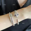 Bangle Brand S925 Sterling Silver Blue Eye Snake Head Armband för kvinnors High End Fashion Luxury Jewelry Party Gift 231129