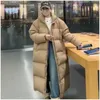 Mulheres para baixo parkas mulheres preto comprimento médio para baixo jaqueta gola casaco moda à prova de vento engrossar pato para baixo pena fe puffer inverno outwear l231129