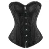 Bustiers Corsets Blanc Spirale Acier Corset Désossé Vintage Dentelle Garniture Et Taille Formateur Minceur Clubwear Sexy Lingerie S-6X