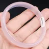 Certified 62MM Natural Pink Agate Jade Carved Bangle Bracelet