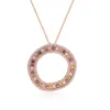 Charms 2023 Signature Rose Pave Circle Circle Netklę