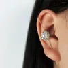 Hoop örhängen mode 1 datorer blomma pärla kropp smycken piercing kristall guld färg örhänge bijoux acier oxidable femme exs01