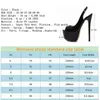 Sandali Sexy Women Dress Pumps Wedding Fetish Shoe 16CM Tacchi alti Peep toe Platform Pelle verniciata Nighclub Scarpe Donna Black Pumps J230428