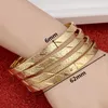 Bangle Dubai Jewelry Gold Color Ethiopian Armband för kvinnor Afrika Arab