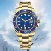 polshorloge mechanische automatisering herenhorloge aaa relojes 8215 beweging 40 mm Klassieke groene keramische bezel wijzerplaat goud Roestvrij stalen horloge zakelijk horloge waterdicht