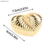 Geschenkwikkeling 7.3 6.0cm Creatieve bruiloft Candy Box Gold Silver Plating Hartvormige gepersonaliseerde Paaskerstfeest Gunstboxen