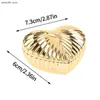 Present Wrap 7.3 6.0 cm Creative Wedding Candy Box Gold Silver Plating Hjärtformad personlig påsk julfest favoritlådor