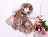 Scarves 2023 Sunscreen Flower Chiffon Georgette Scarf Silk Square Hijab Cool Shawl Ladies Foulard Femme Hair Bufanda Mujer