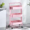 Organizzazione MultiScene Utilizzo del carrello di stoccaggio di utilità a 3 livelli carrello a 3 strati portanti portatili con 4 ruote per la casa