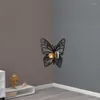 Decorative Plates Butterfly Corner Shelf Display Wooden Stand Boho Hanging Wall Mounted Jewelry Holder Storage Organizer For Home Decor